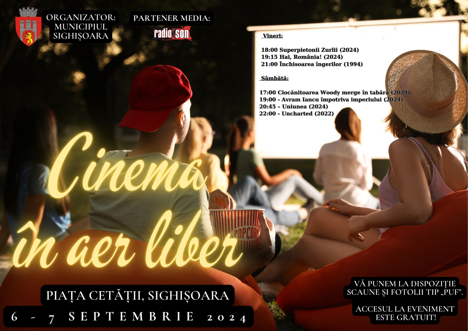 Cinema în aer liber 2024